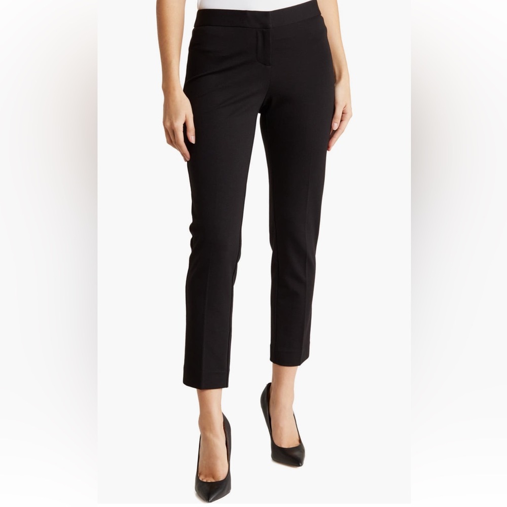 Amanda & Chelsea Black Ponte Knit Work Pants Size 8 NWOT Ultra Soft Stretch